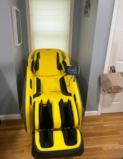 Expert installation of the Certus Massage Chair, ready for use.